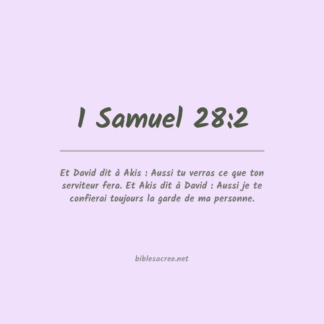 1 Samuel - 28:2