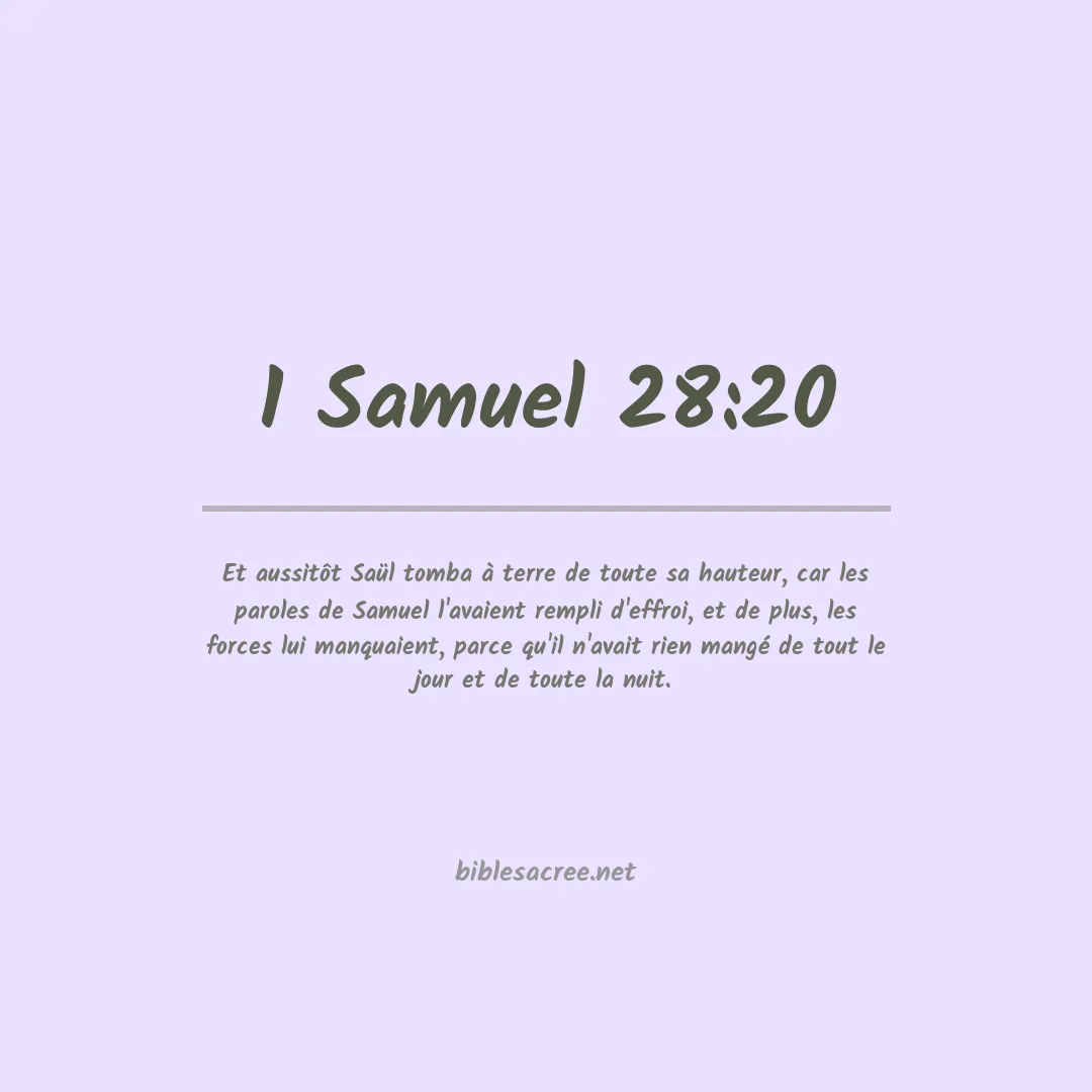 1 Samuel - 28:20