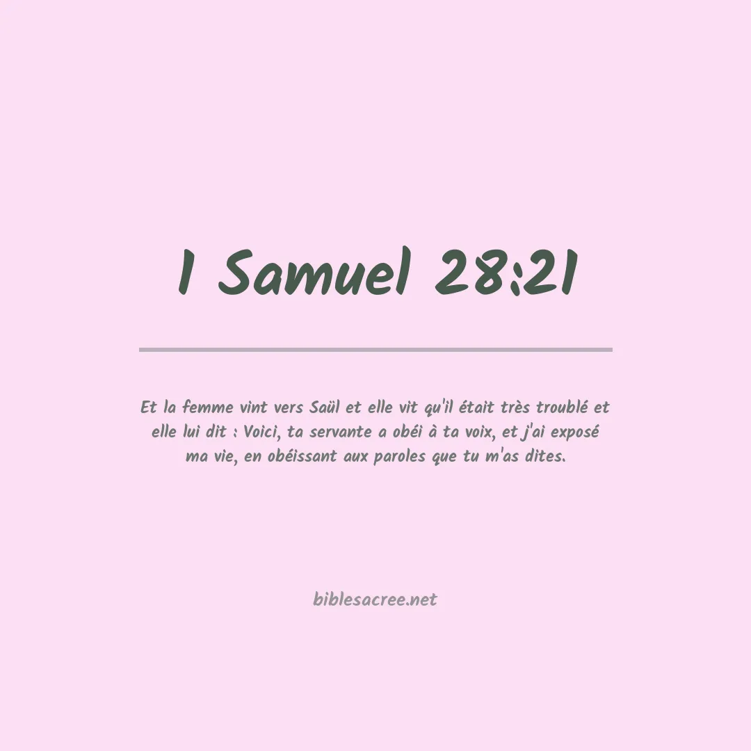 1 Samuel - 28:21