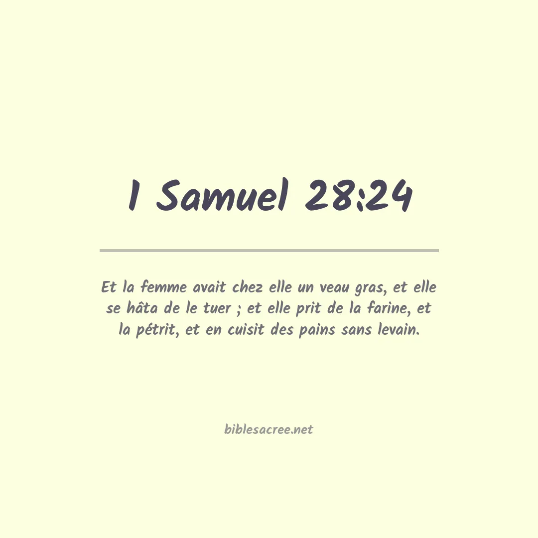 1 Samuel - 28:24