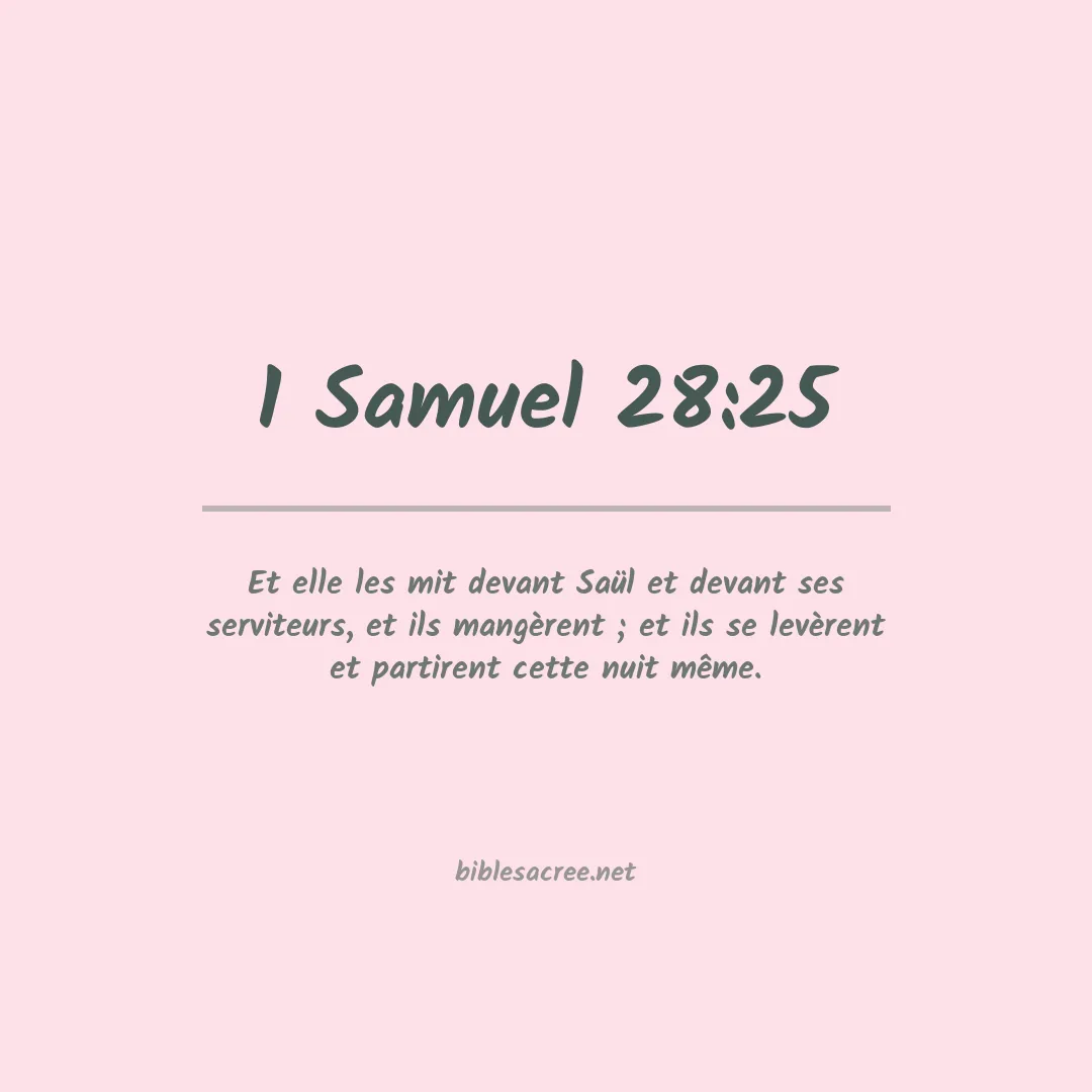 1 Samuel - 28:25