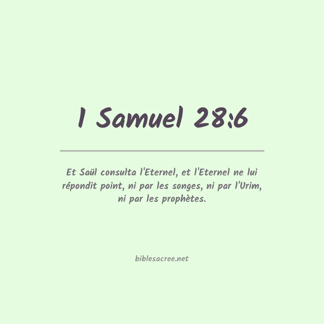 1 Samuel - 28:6
