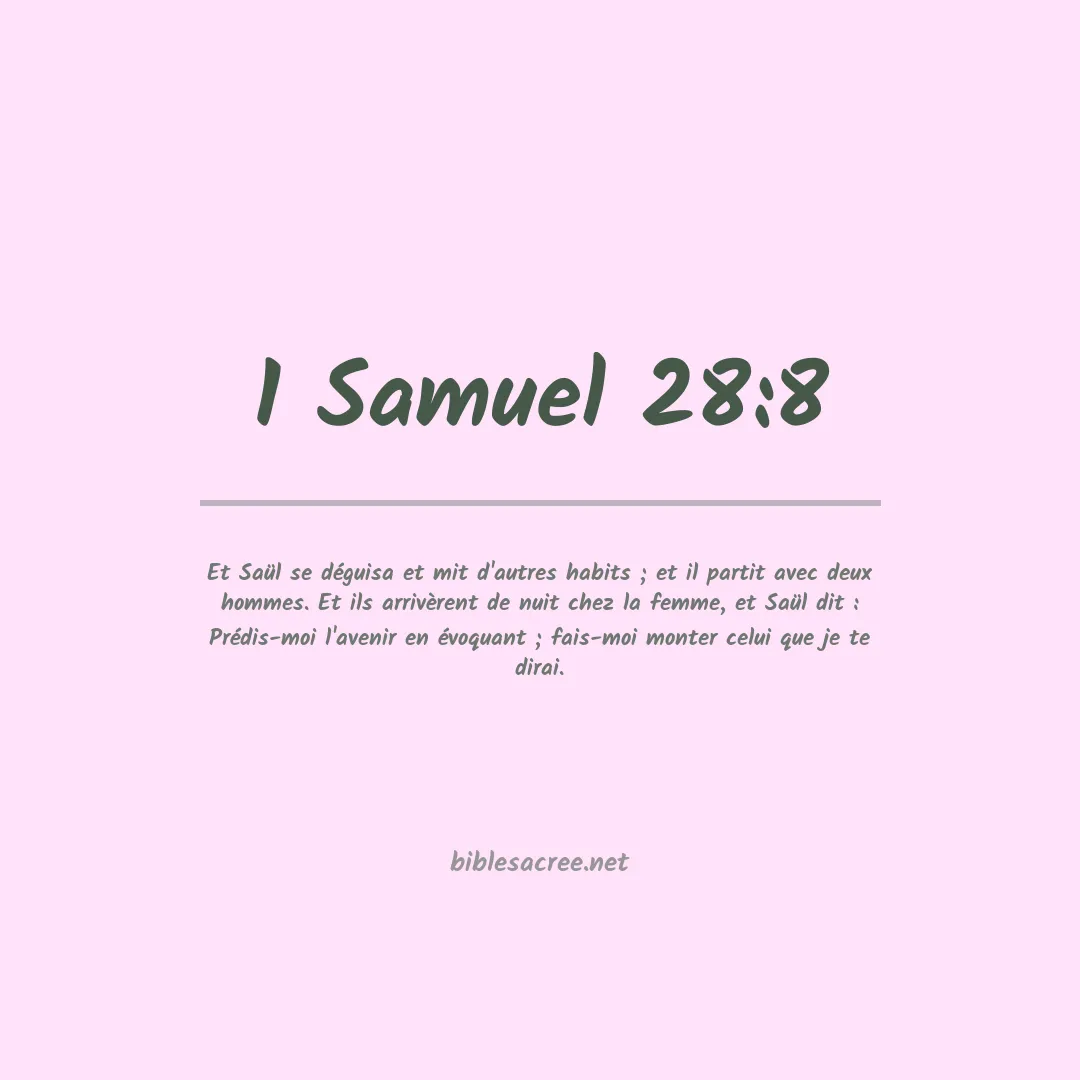 1 Samuel - 28:8