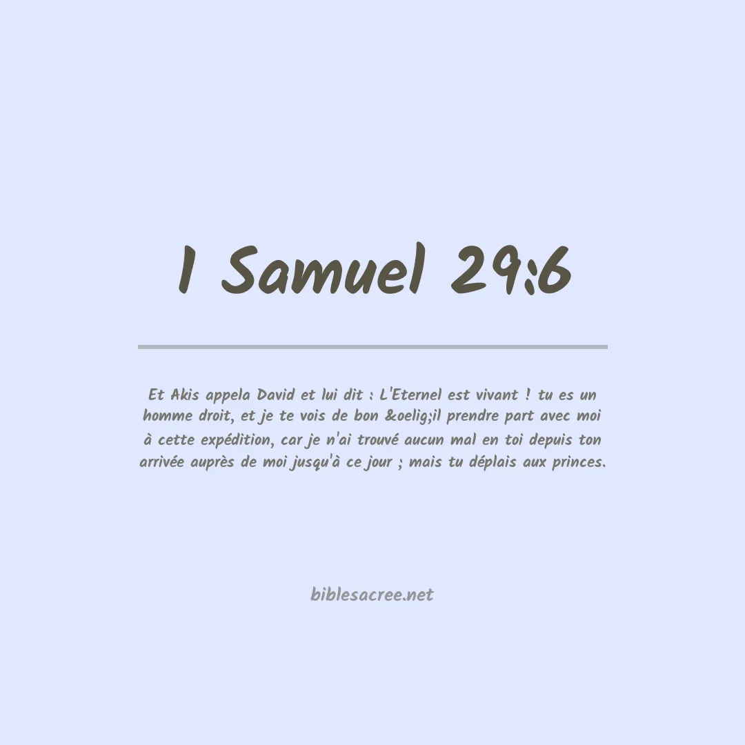 1 Samuel - 29:6
