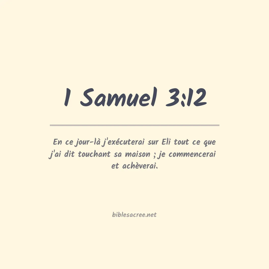 1 Samuel - 3:12