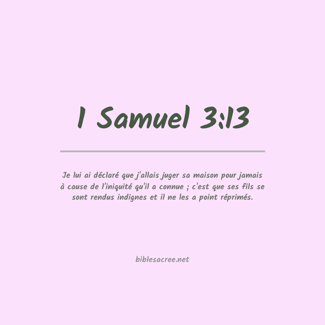1 Samuel - 3:13