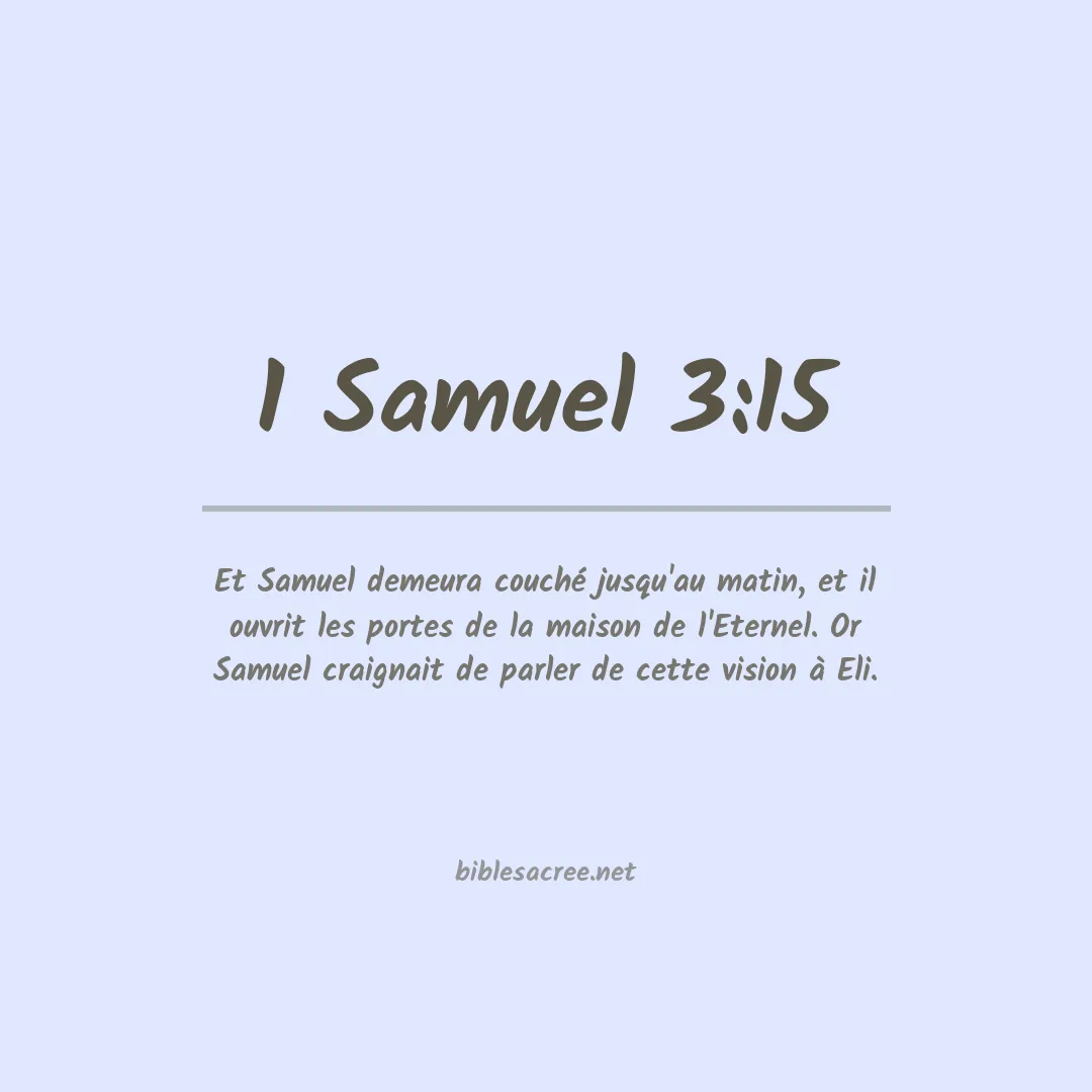 1 Samuel - 3:15