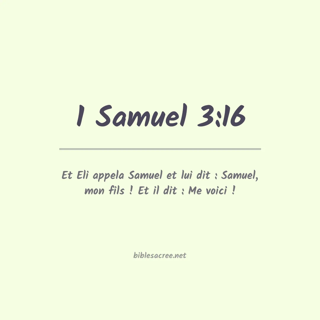 1 Samuel - 3:16