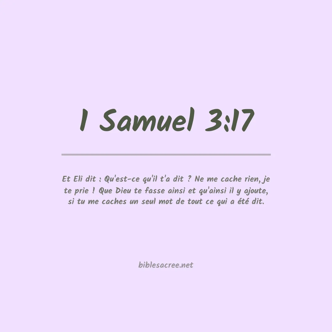 1 Samuel - 3:17