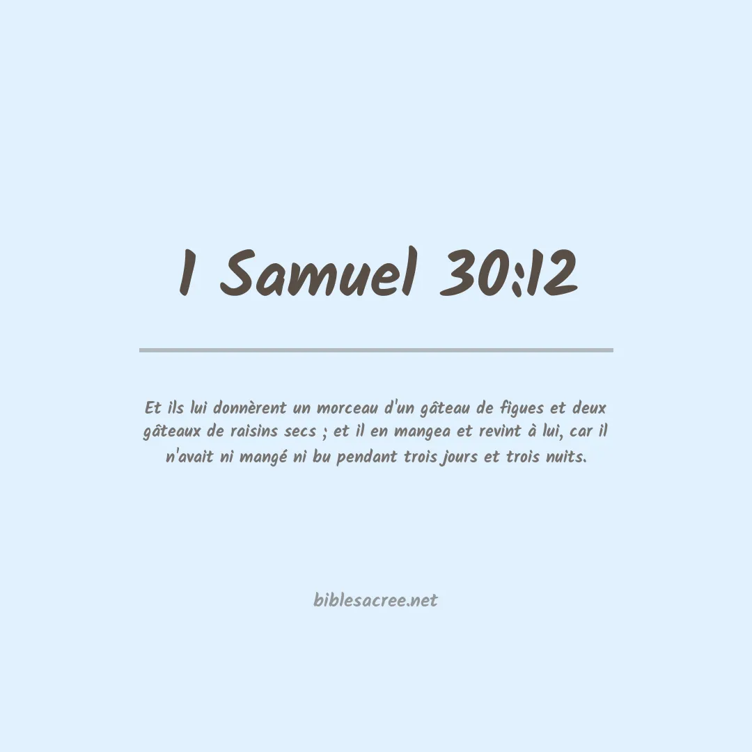 1 Samuel - 30:12