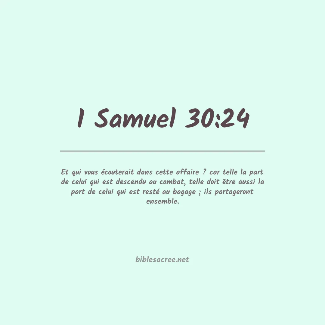 1 Samuel - 30:24
