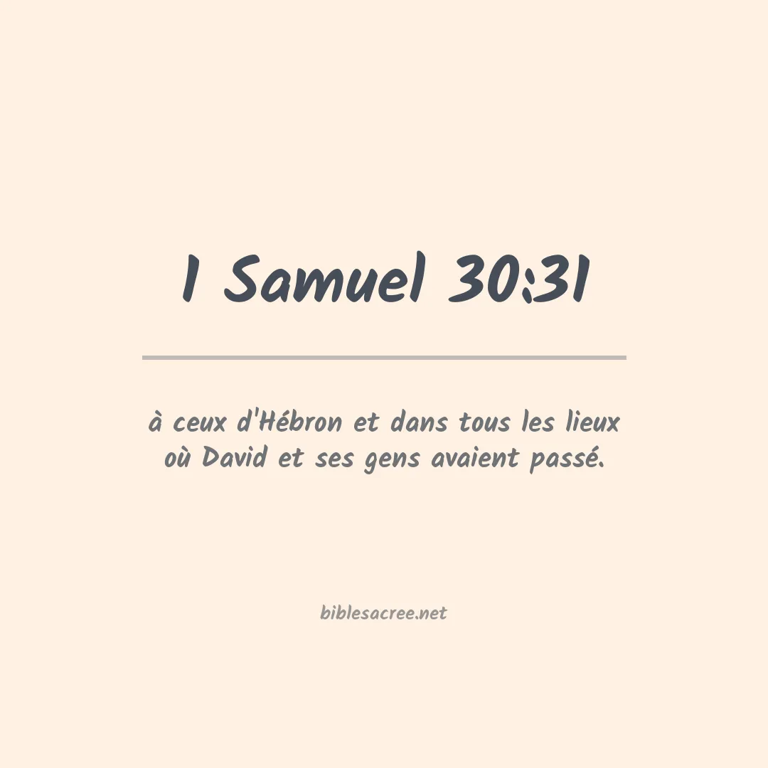 1 Samuel - 30:31