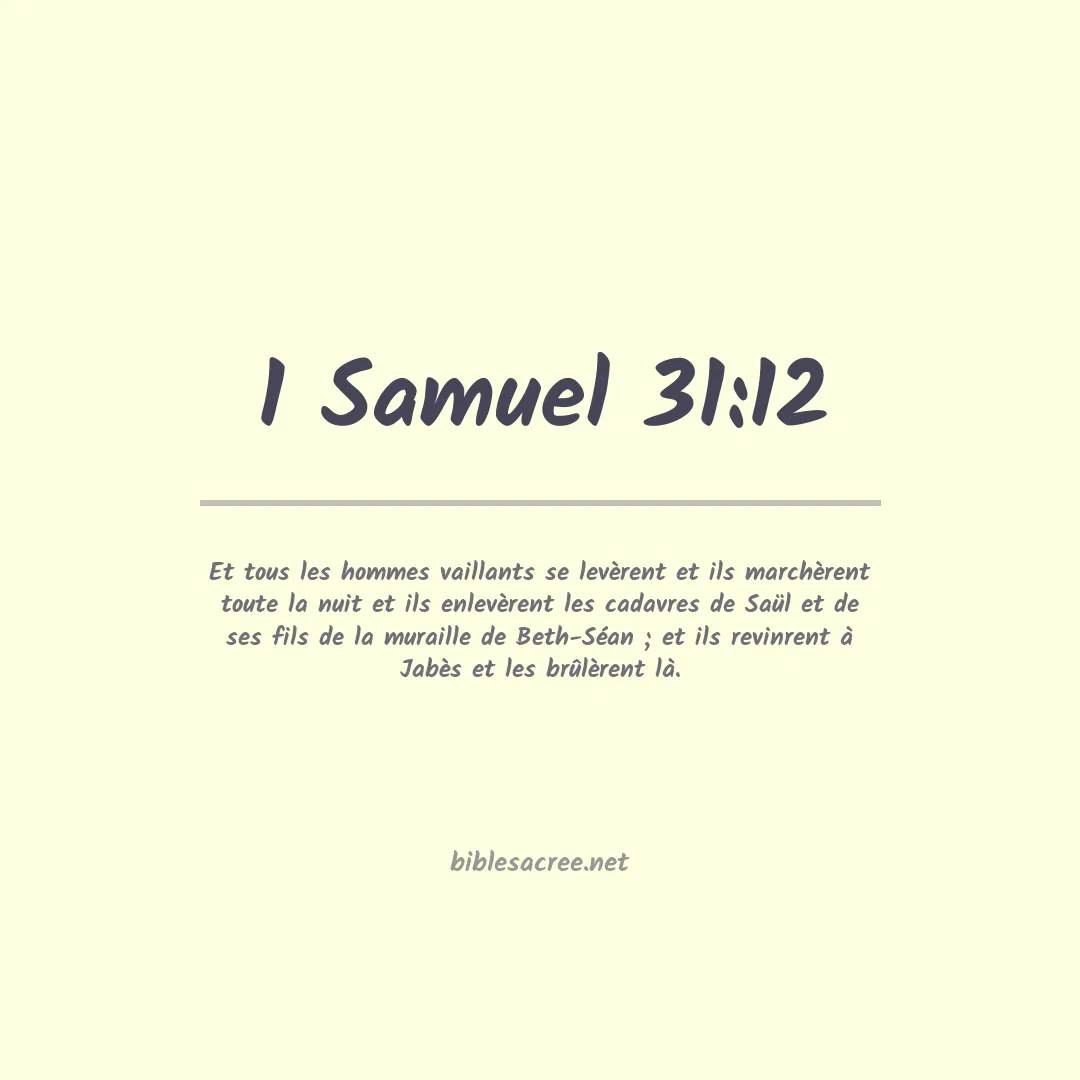 1 Samuel - 31:12