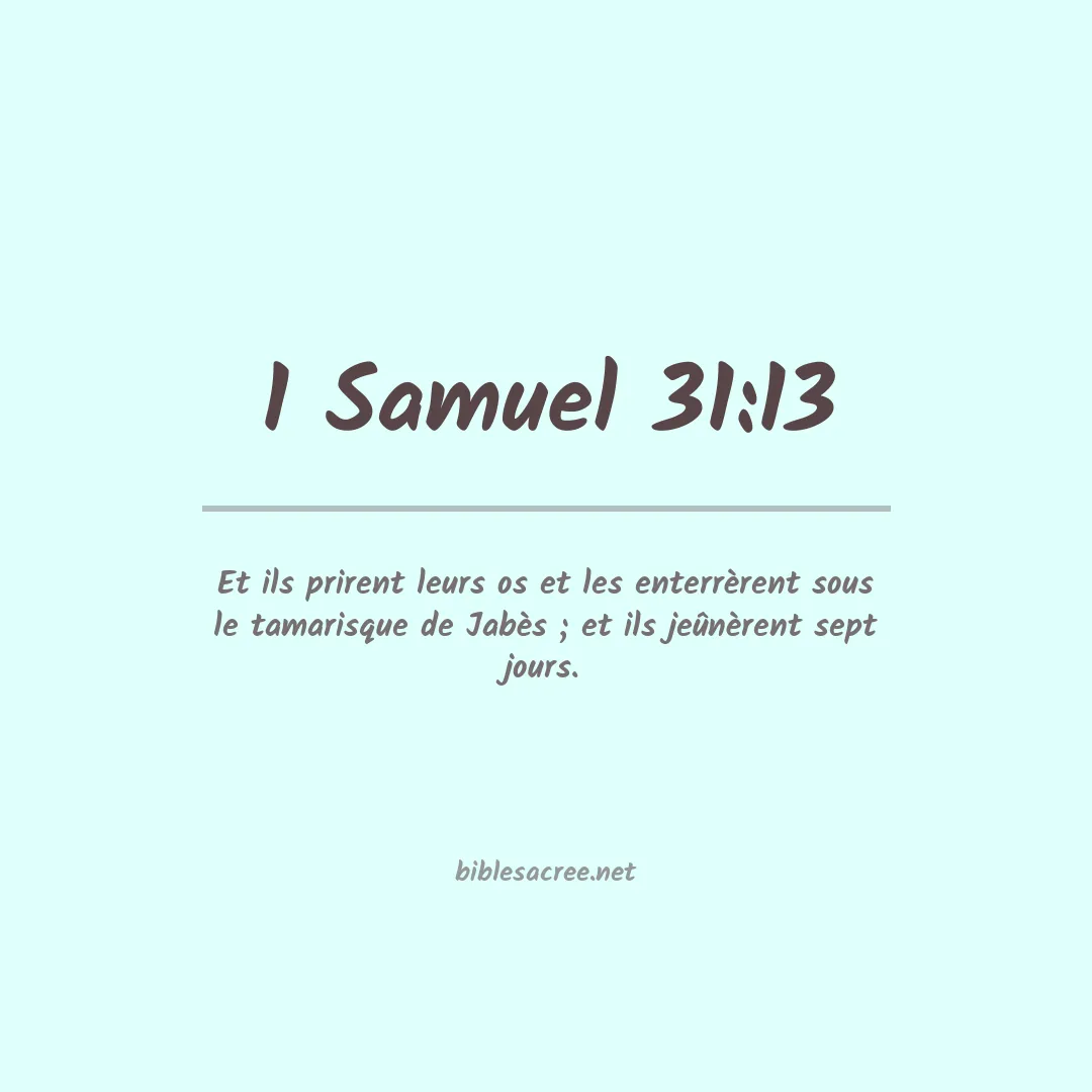 1 Samuel - 31:13