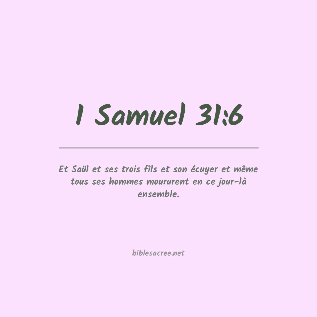 1 Samuel - 31:6