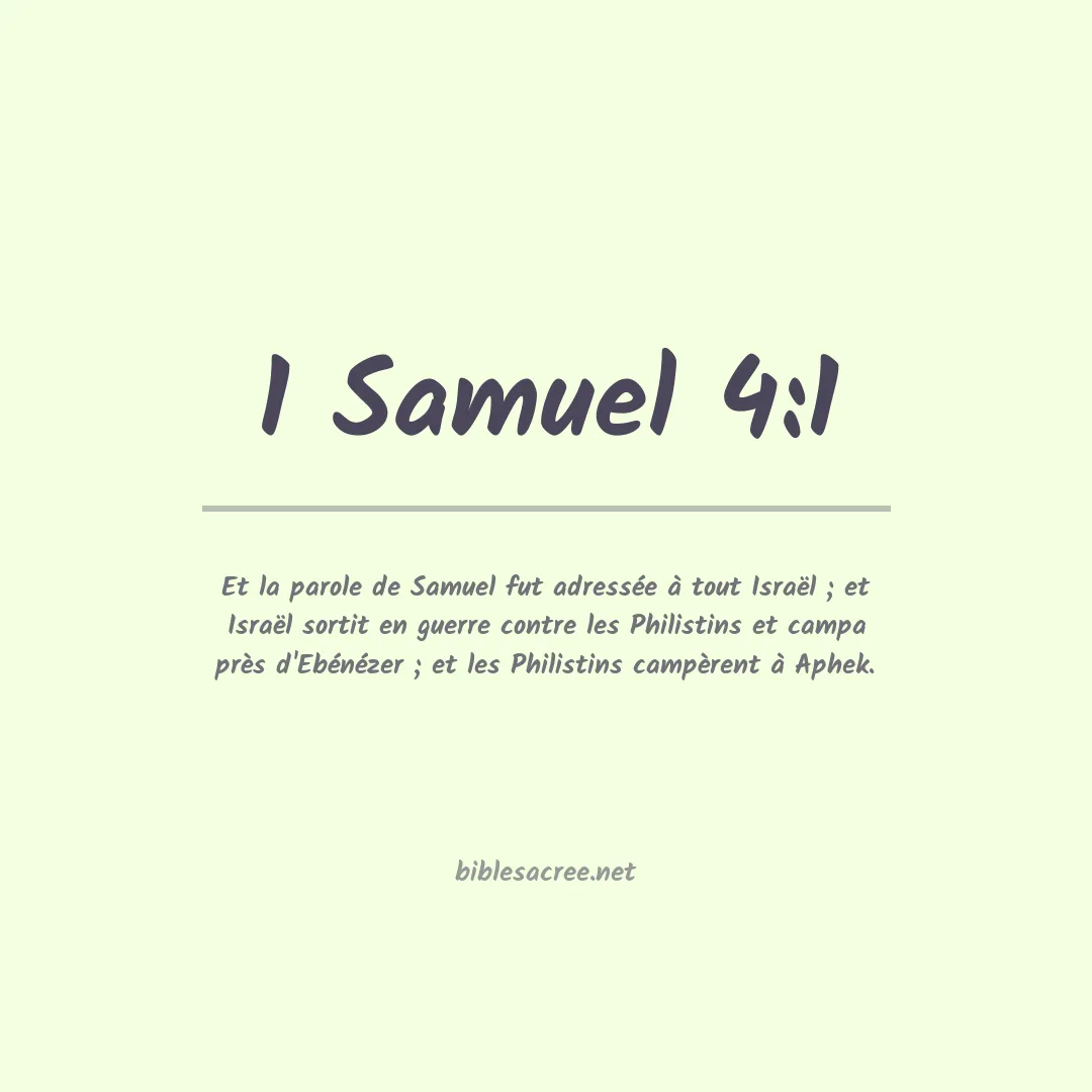 1 Samuel - 4:1