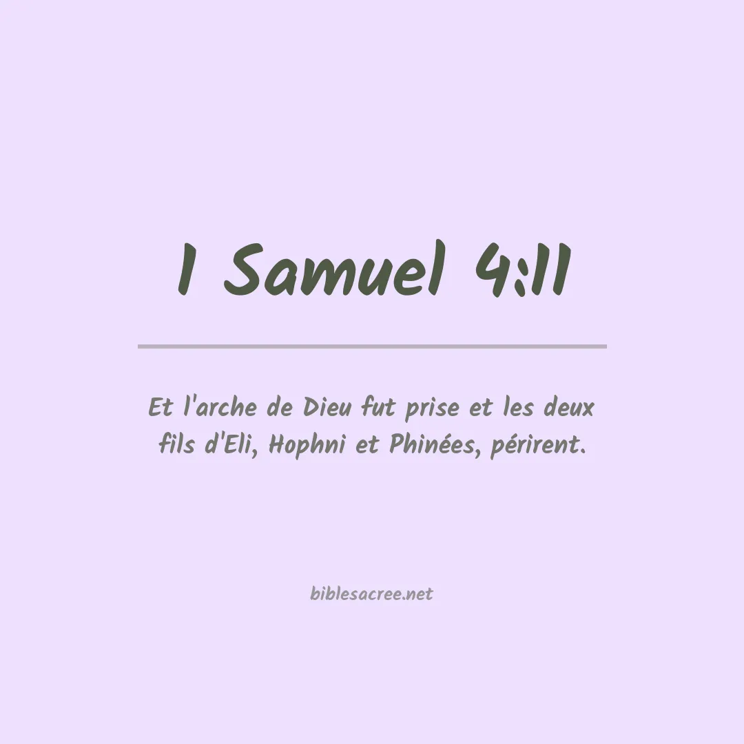 1 Samuel - 4:11