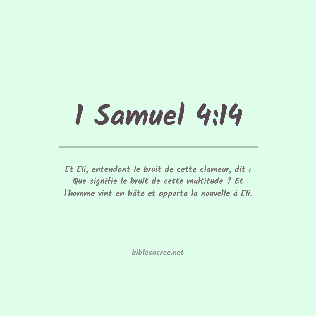 1 Samuel - 4:14