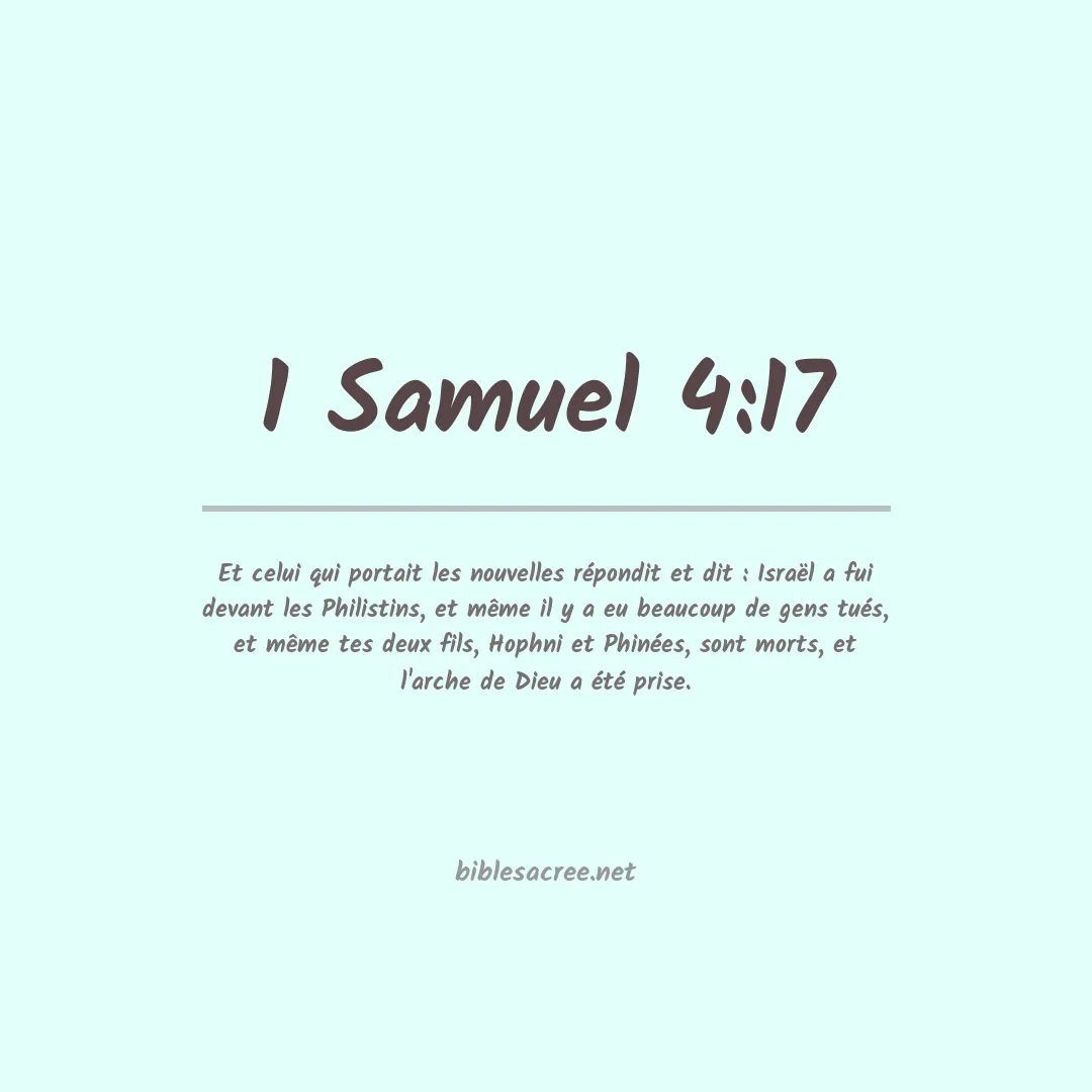 1 Samuel - 4:17