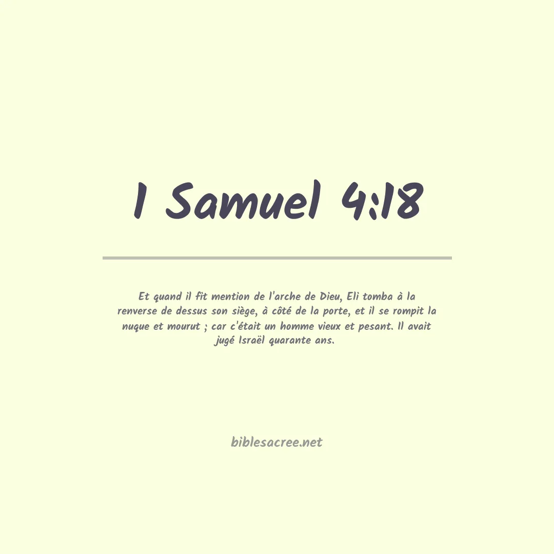 1 Samuel - 4:18