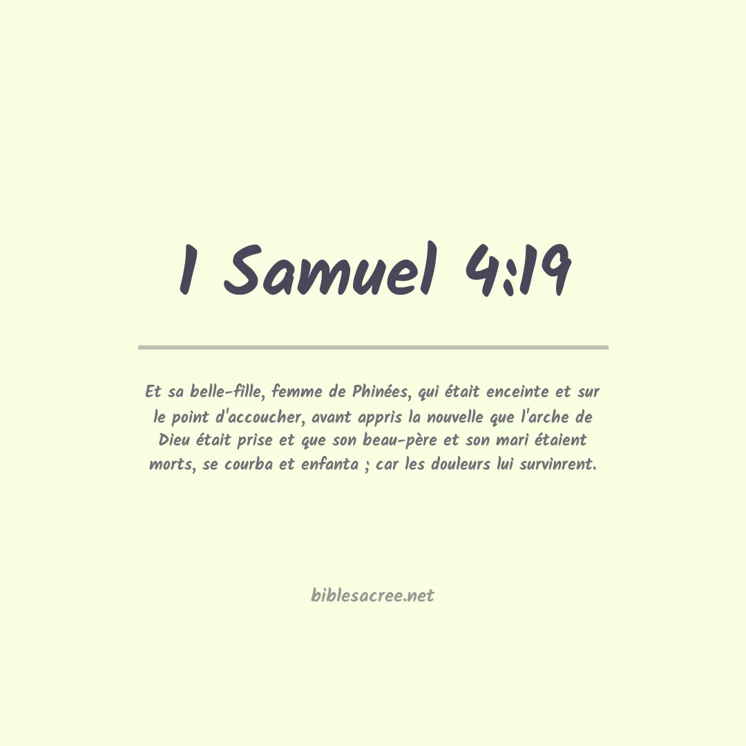 1 Samuel - 4:19