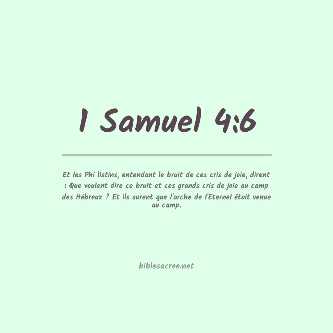 1 Samuel - 4:6