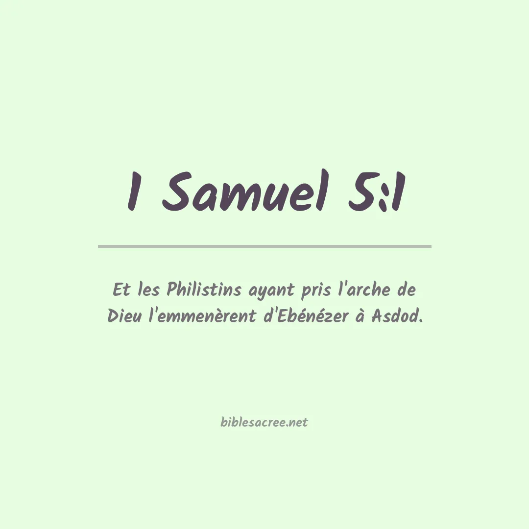 1 Samuel - 5:1