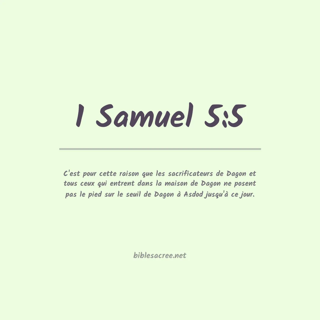 1 Samuel - 5:5