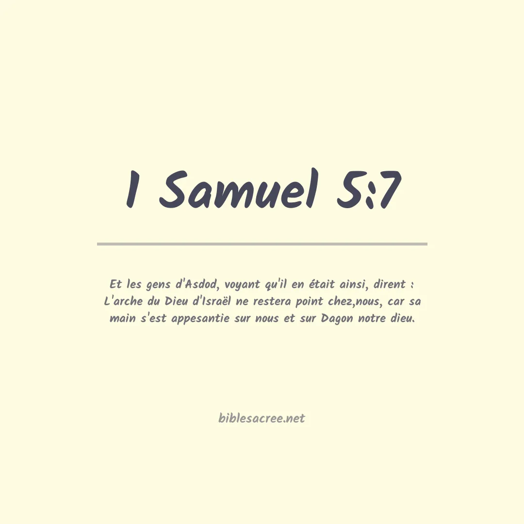 1 Samuel - 5:7