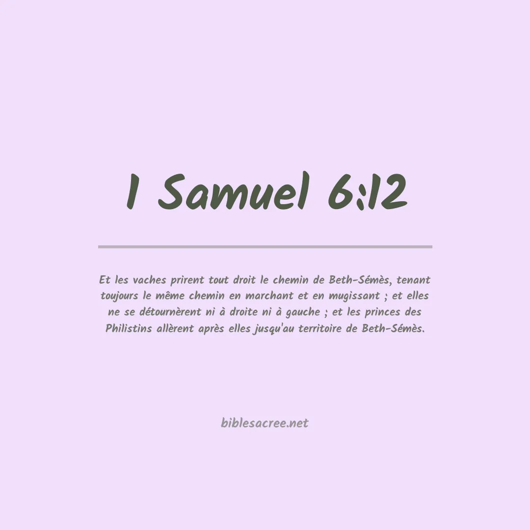 1 Samuel - 6:12