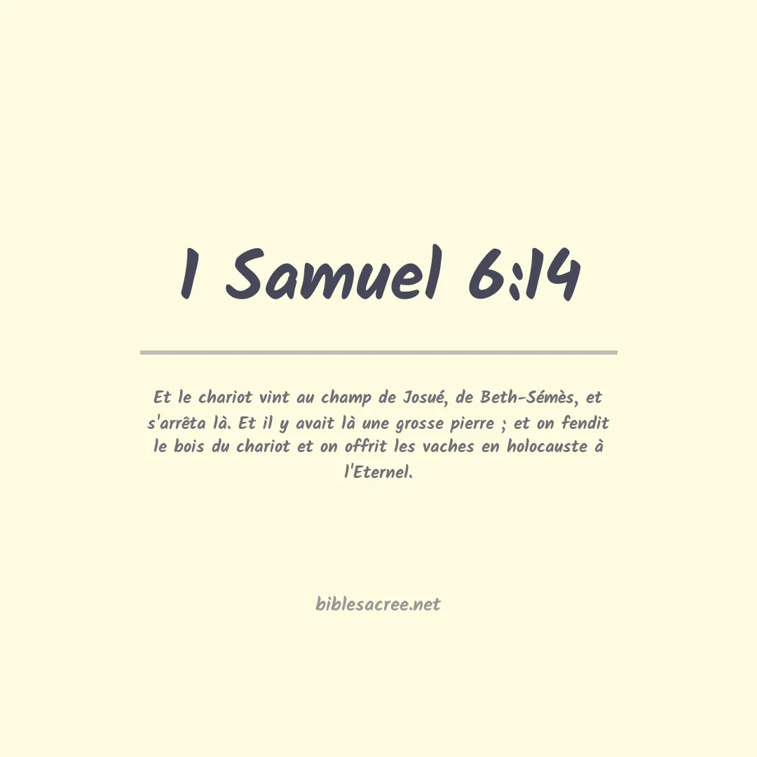 1 Samuel - 6:14