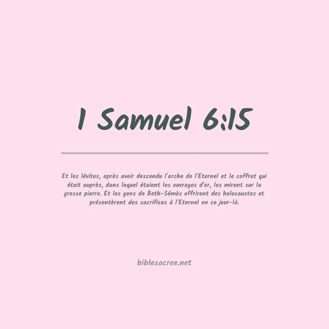1 Samuel - 6:15