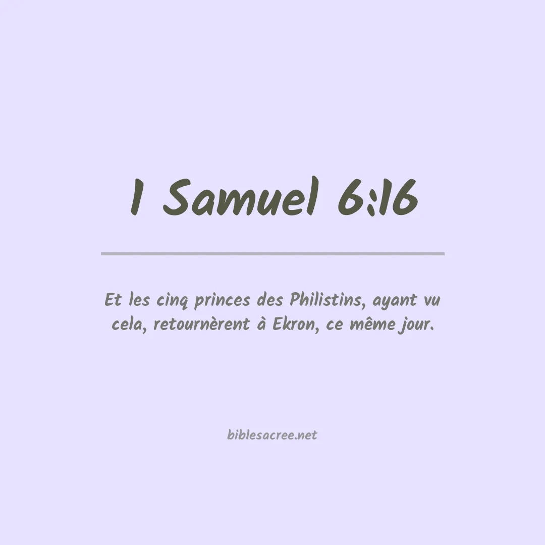 1 Samuel - 6:16
