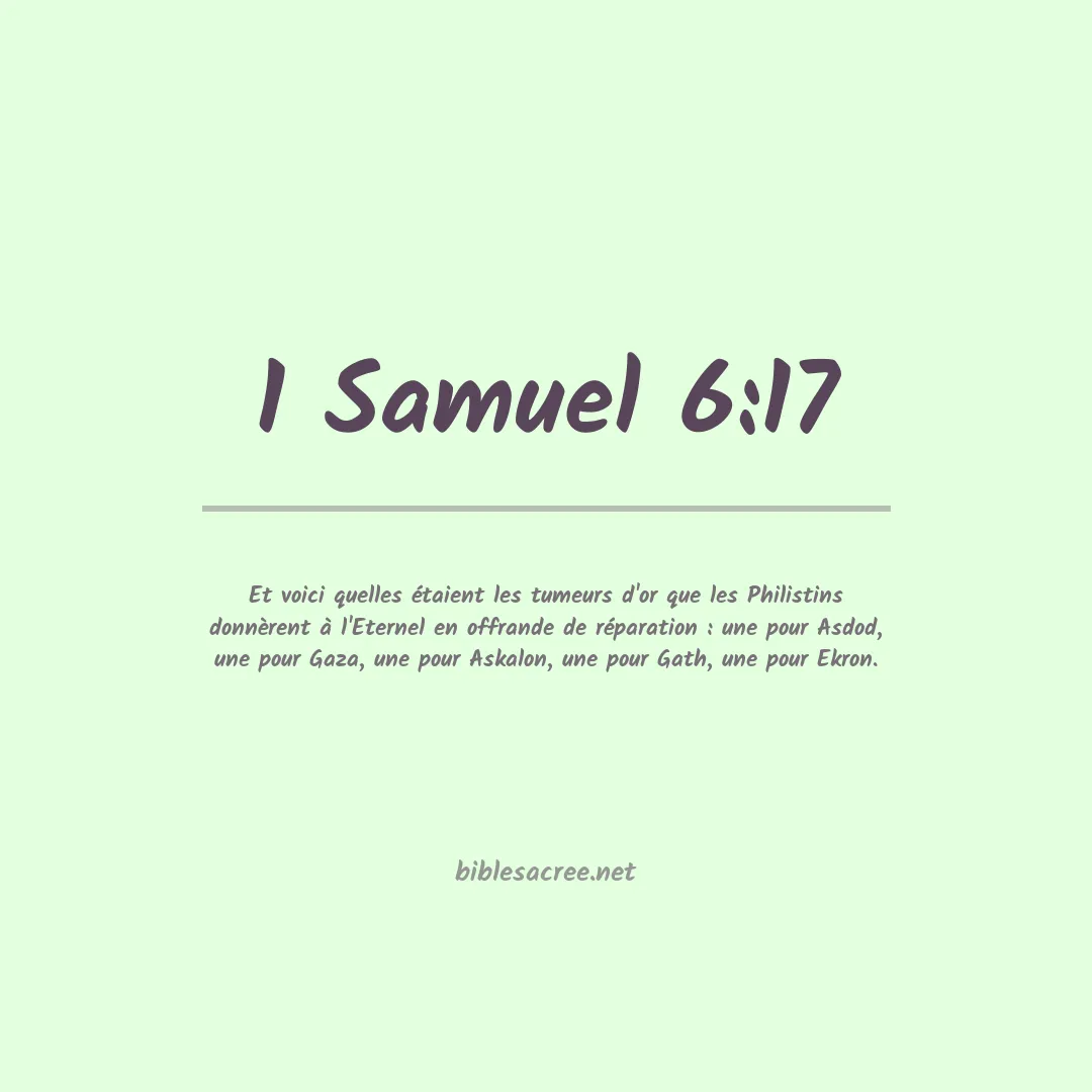 1 Samuel - 6:17