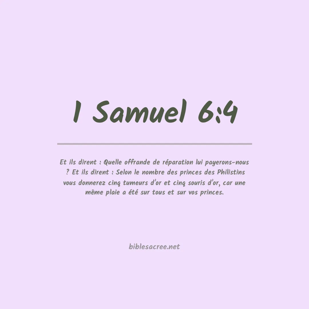 1 Samuel - 6:4