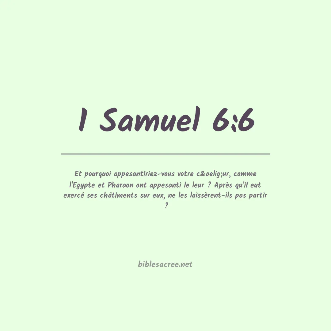 1 Samuel - 6:6