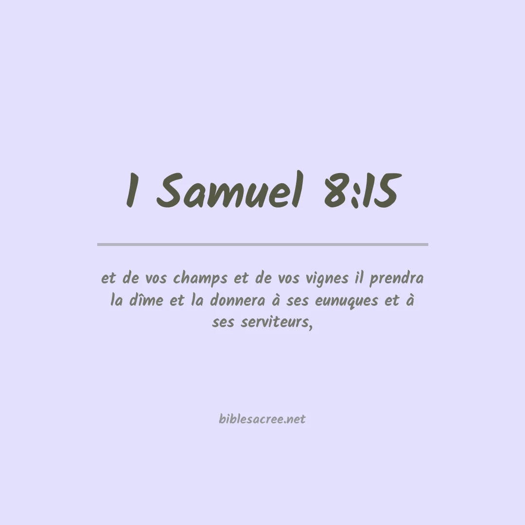 1 Samuel - 8:15