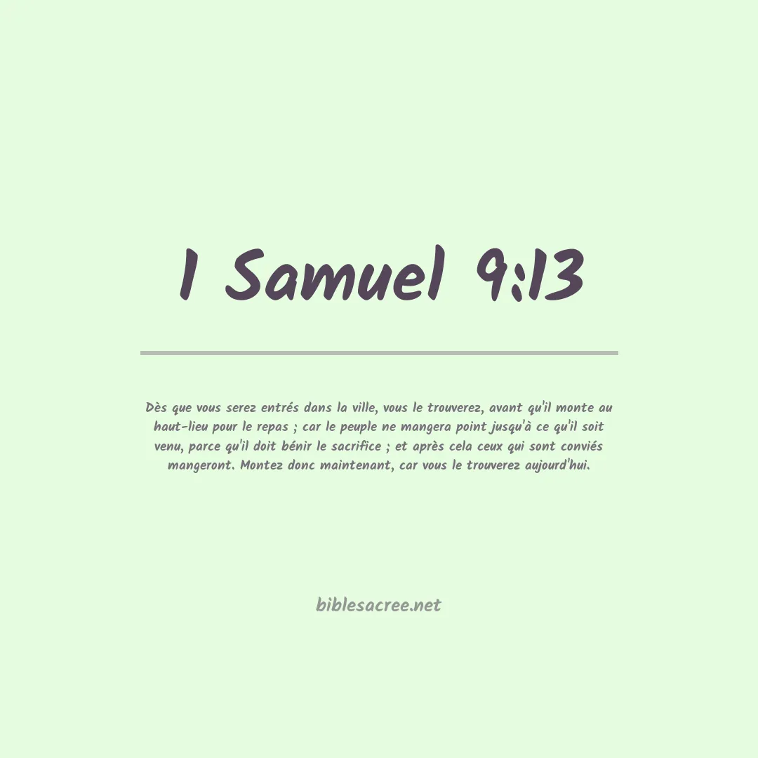 1 Samuel - 9:13
