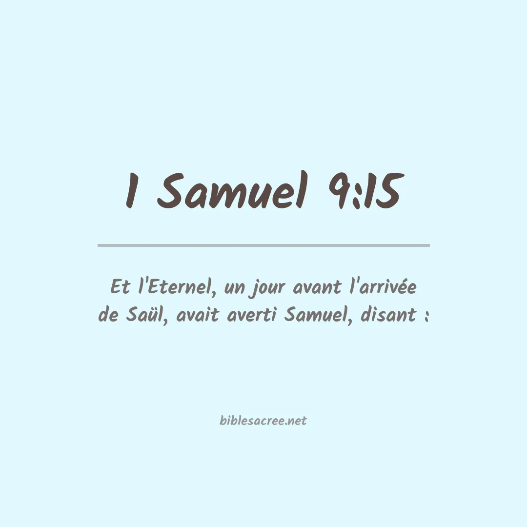 1 Samuel - 9:15