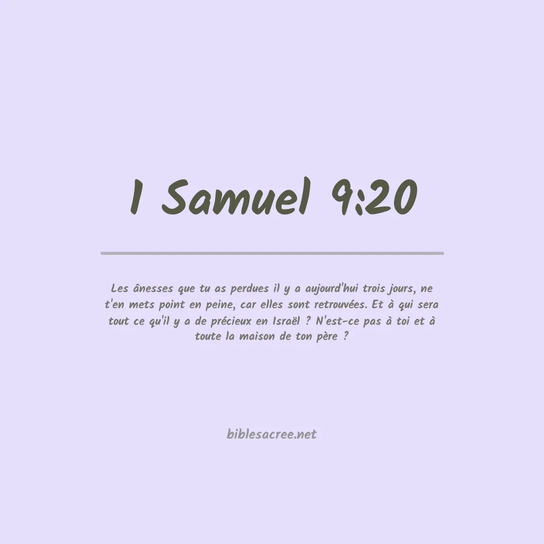 1 Samuel - 9:20