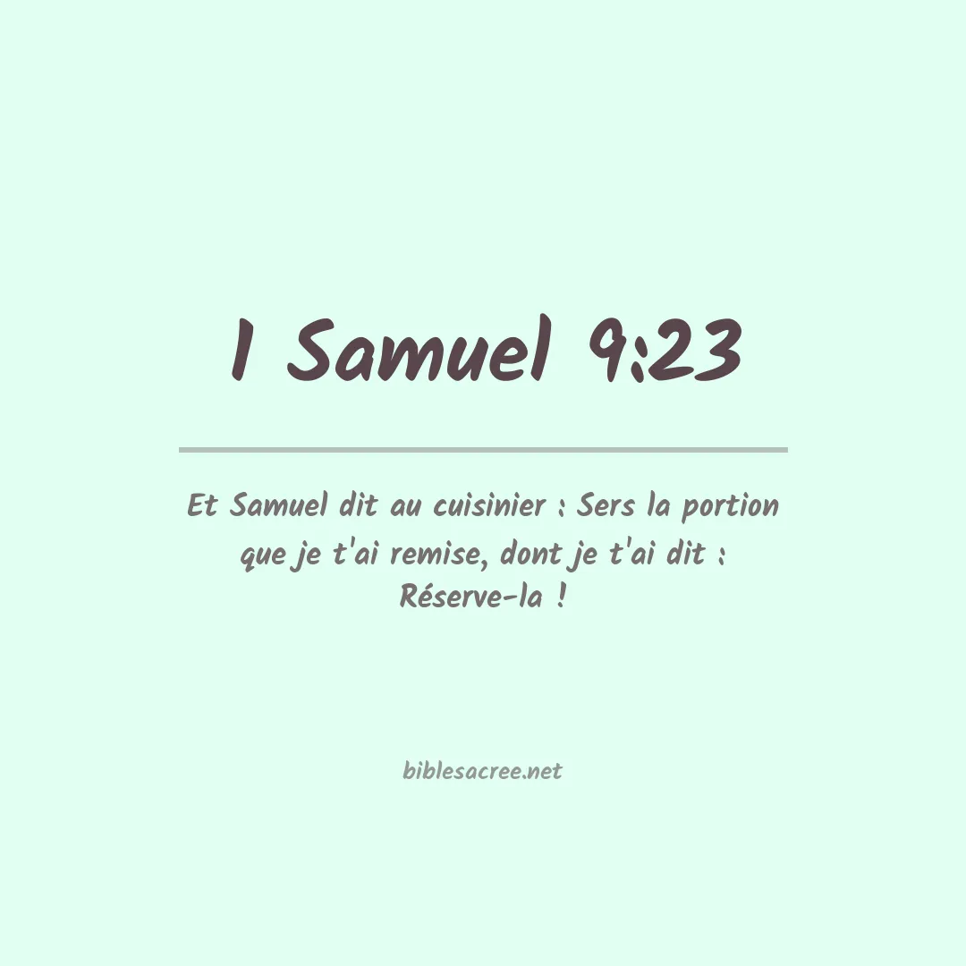 1 Samuel - 9:23