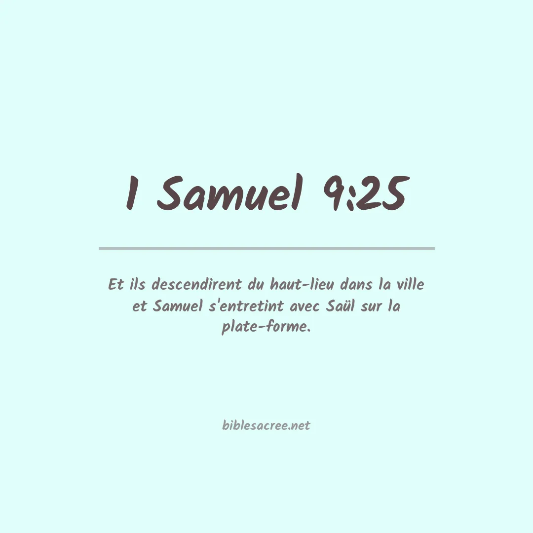 1 Samuel - 9:25