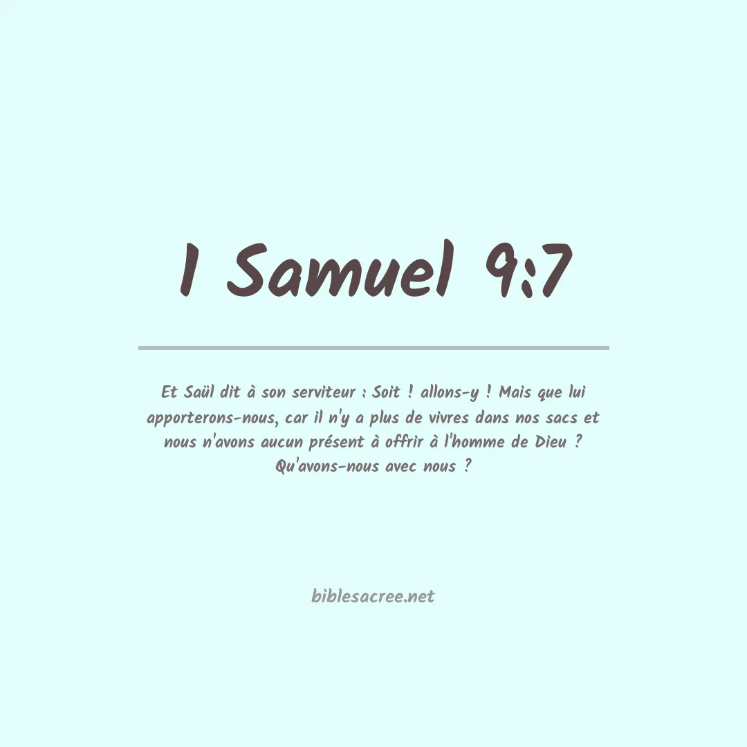 1 Samuel - 9:7