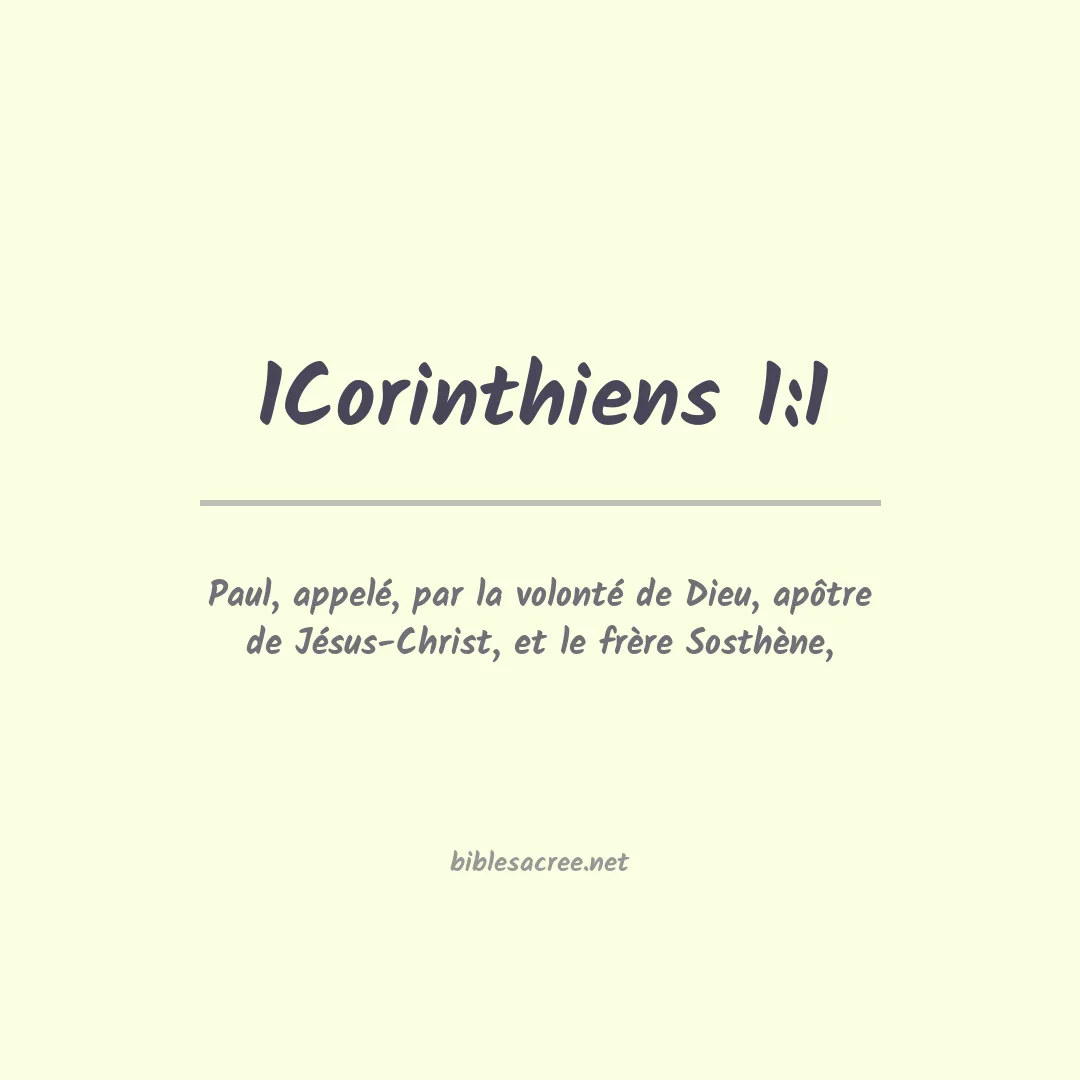 1Corinthiens - 1:1