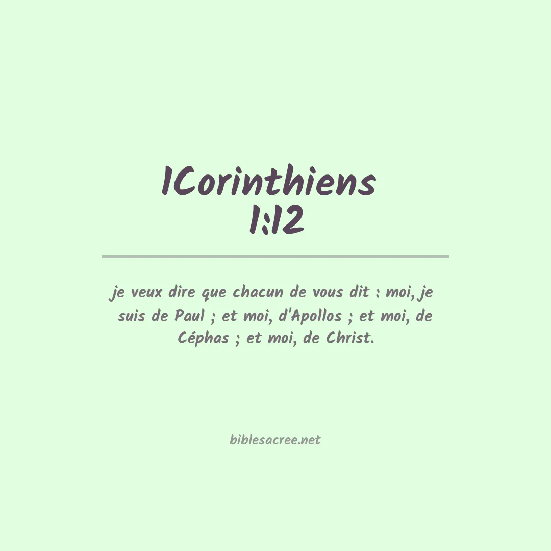1Corinthiens  - 1:12