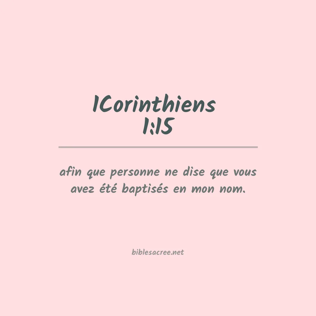 1Corinthiens  - 1:15