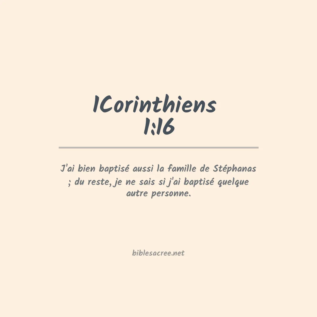 1Corinthiens  - 1:16