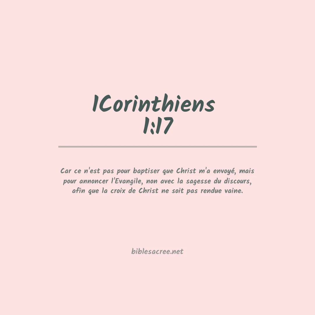 1Corinthiens  - 1:17