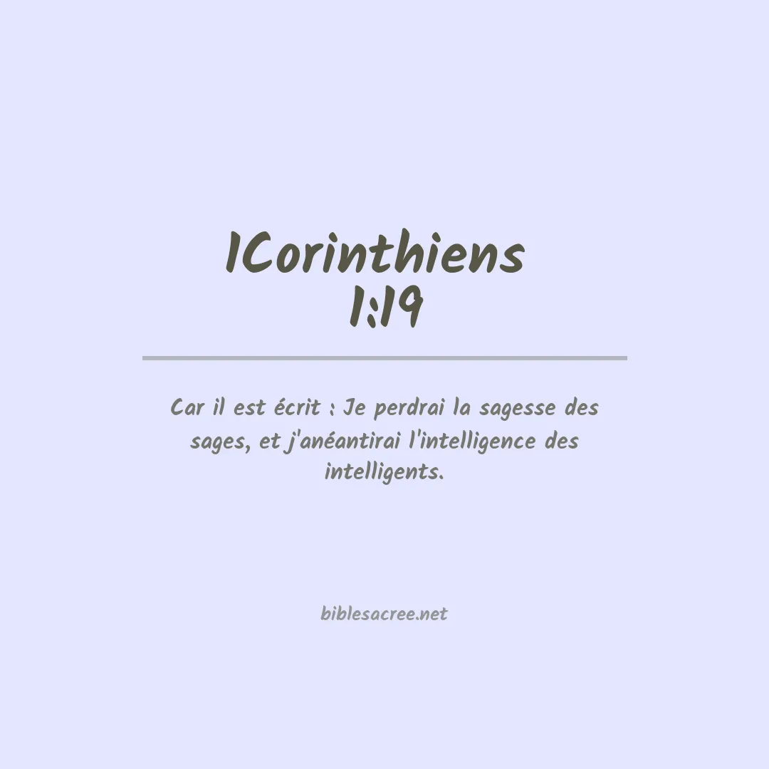 1Corinthiens  - 1:19