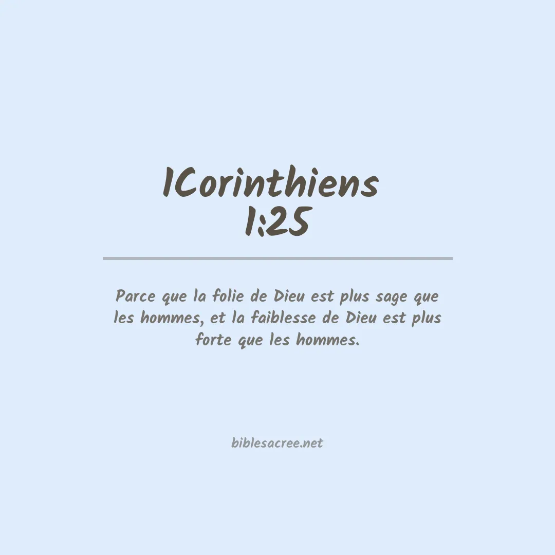 1Corinthiens  - 1:25
